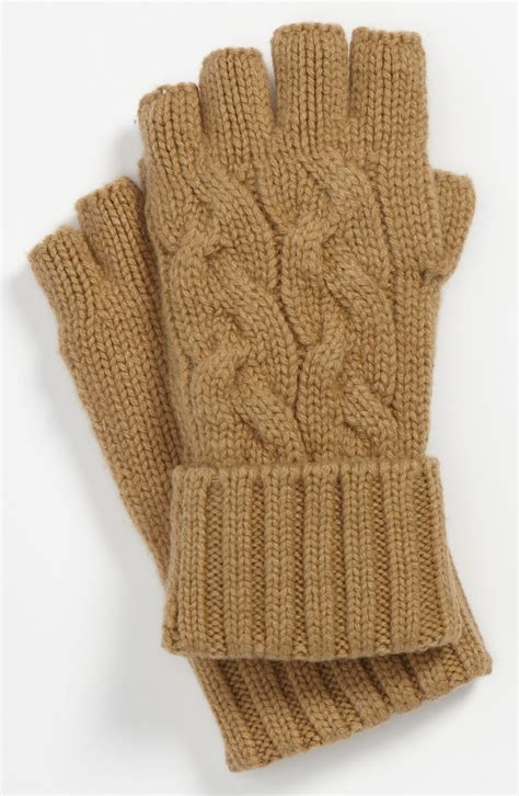 michael kors brown hat|Michael Kors fingerless gloves.